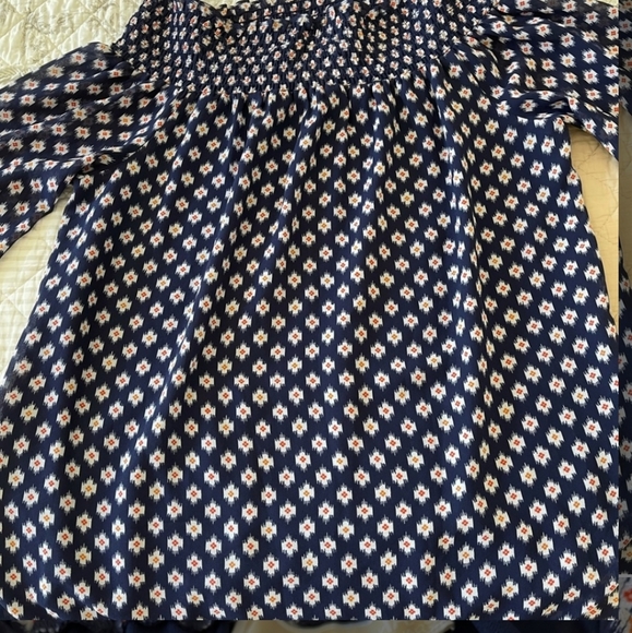 Michael Kors Navy flower layered Chiffon Blouse - Picture 5 of 5